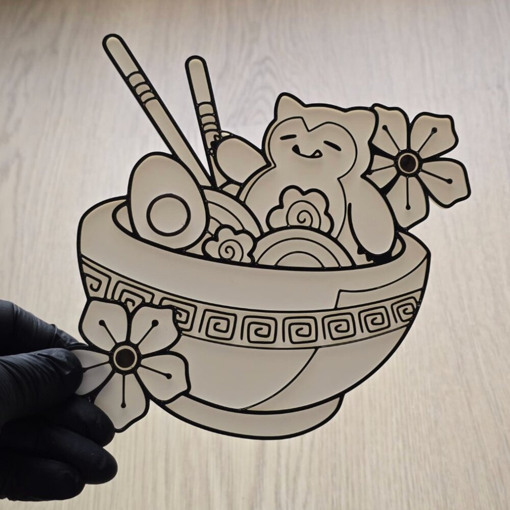 DIY  Snorlax Noodle Cup Coloring Craft Pokemon